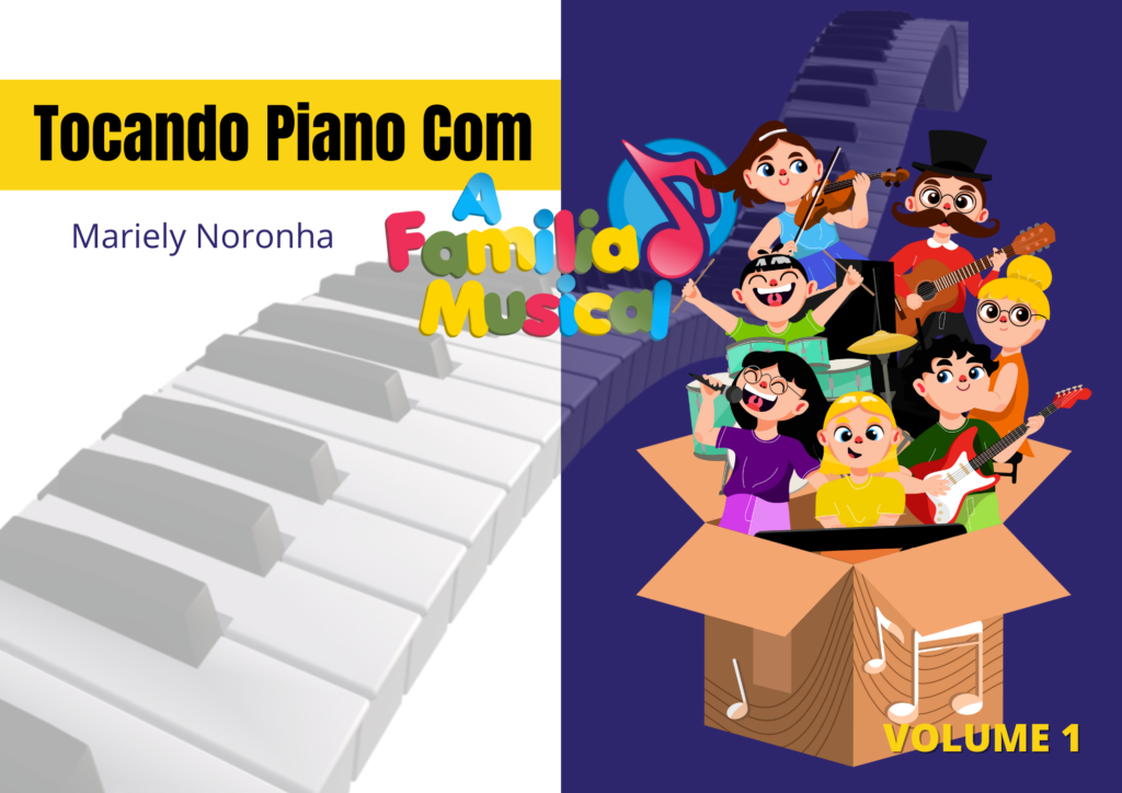 Criança a tocar piano. Lição de música online com professor por